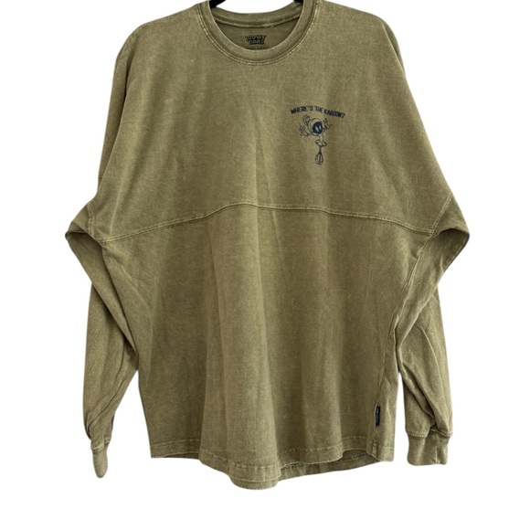 Looney Tunes x Spirit Jersey Unisex Marvin the Martian Mineral Wash Green Sz M - Picture 2 of 4